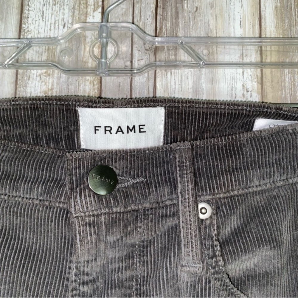 NWT FRAME L’Homme Grey Men’s Skinny Fit Corduroy In Savile Grey - Picture 5 of 8